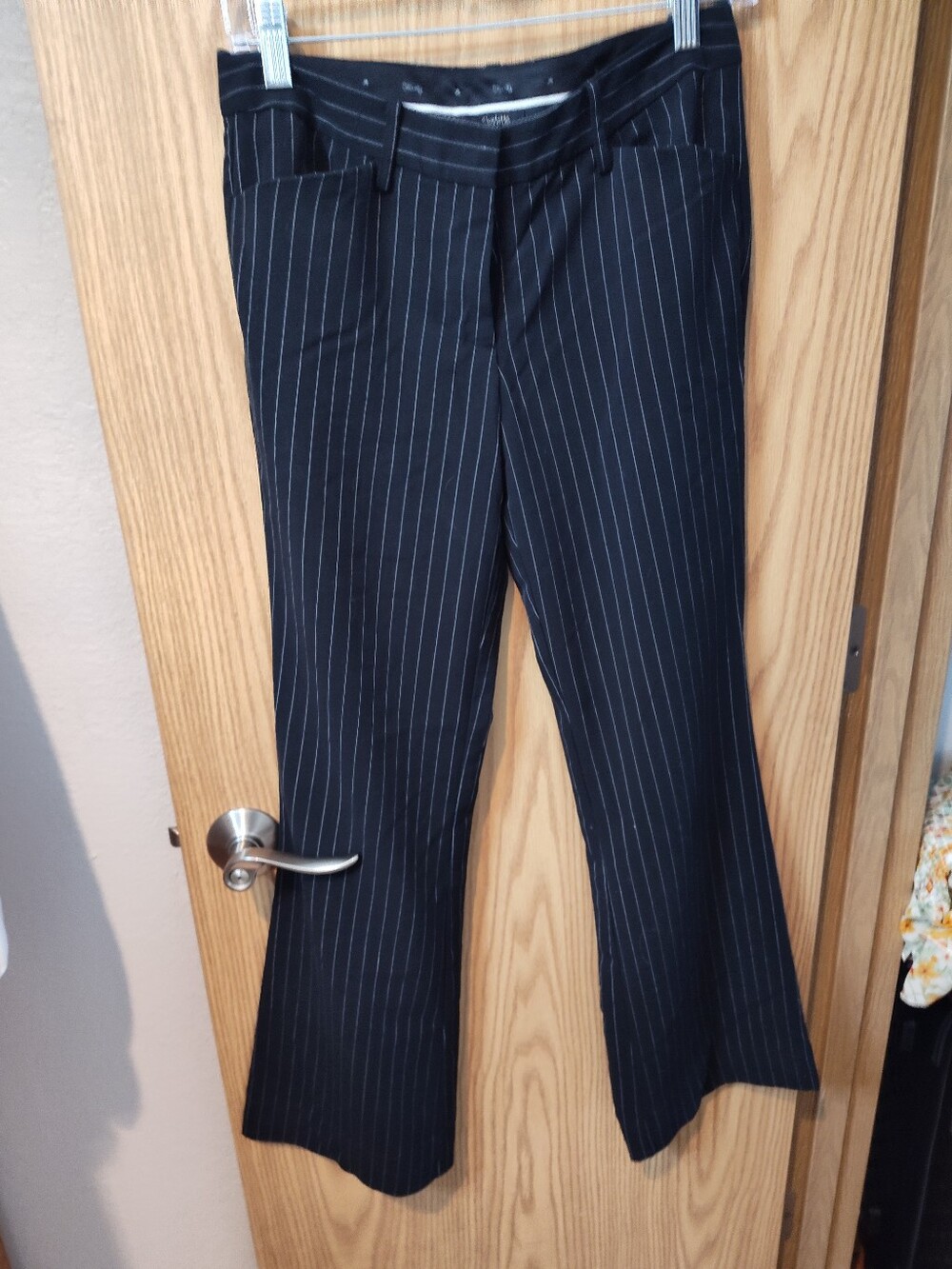 Black Pinstripe Dress Pants